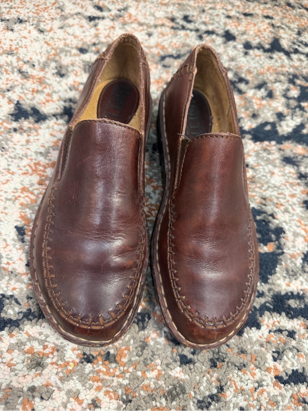 Børn Brown Leather Slip-On Loafers Women’s 7 / EU 38 Handcrafted Comfort Shoes - Picture 4 of 13